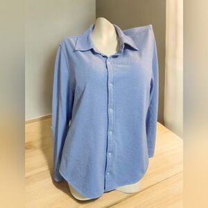 Tommy Hilfinger Women's Blue Button-Up Shirt